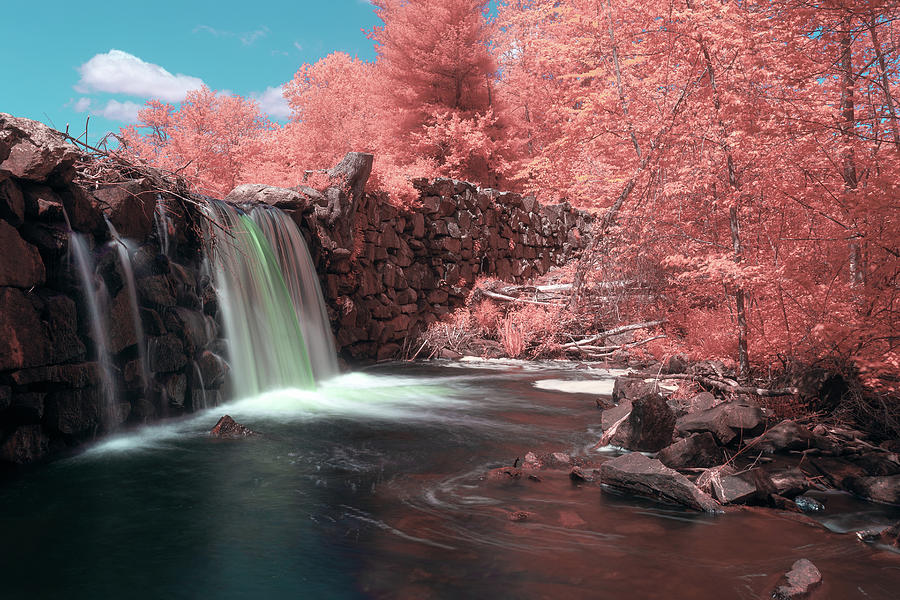 A hidden waterfall in infrared 2 Photograph by Brian Hale