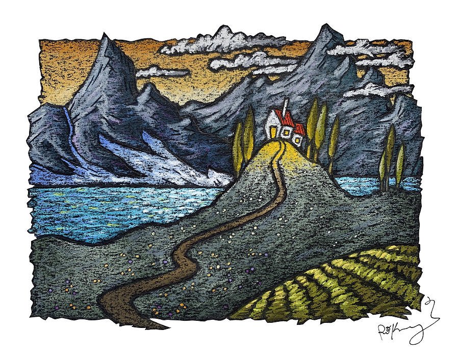 A Hill Called Home Pastel by Patrick Kochanasz