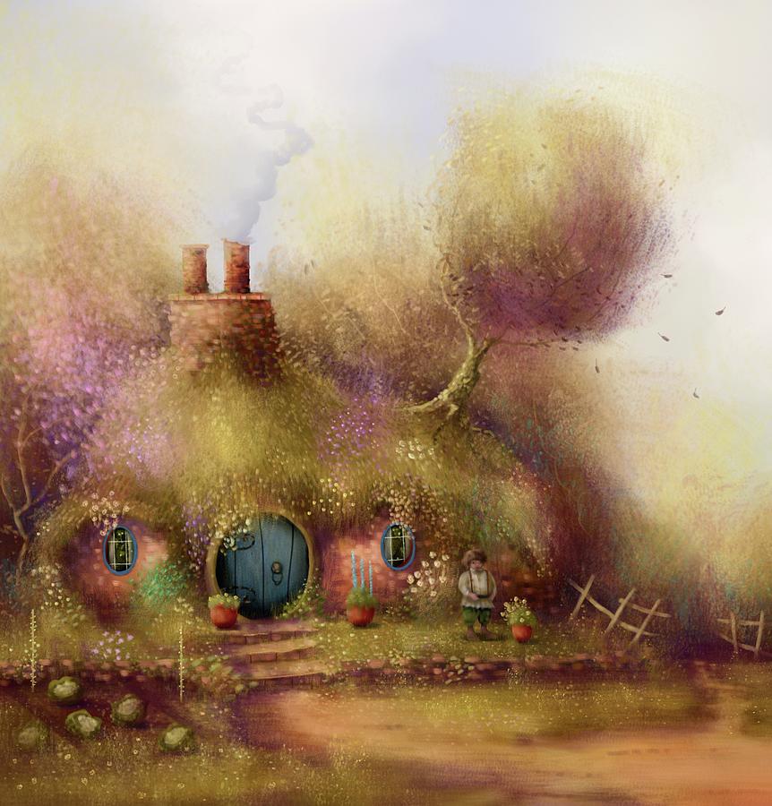 A Hobbit's Garden Painting by Joe Gilronan