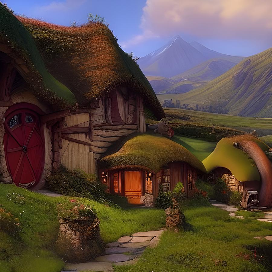 A  Hobbits Home Digital Art by Angela Hobbs
