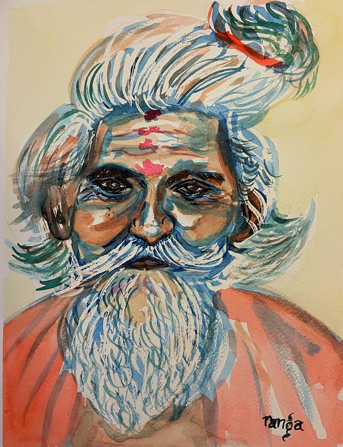 A Holy Man Painting By Ranganatha Sitaram