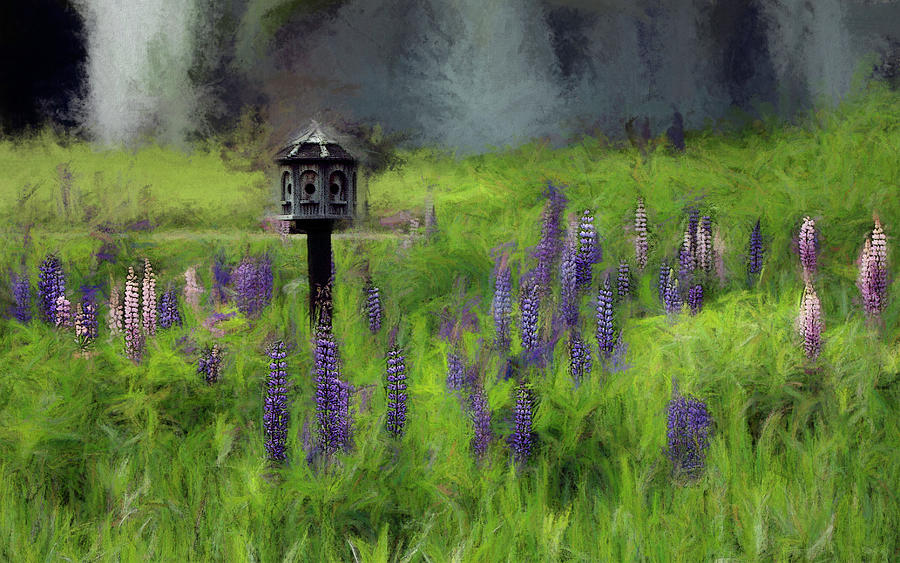 A Home Among the Lupine Redux Photograph by Wayne King