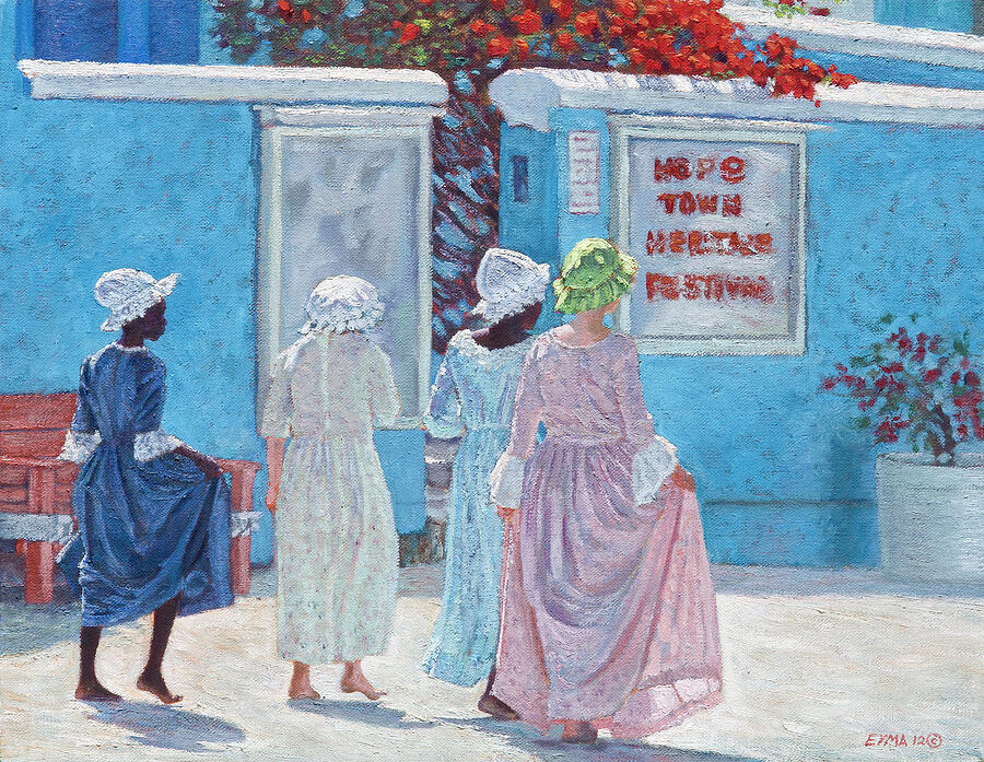 Historical Heritage Festival Scene Painting - A Hope Town Heritage Festival by Ritchie Eyma