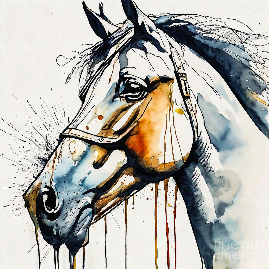 A Horse Drink Vodka Martini Painting