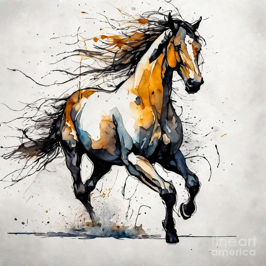 A Horse Echoes of the Mind Painting by Adrien Efren - Fine Art America