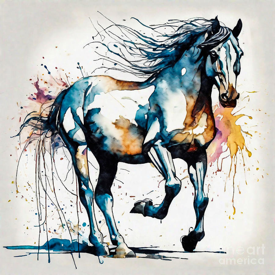 A Horse Echoes of the Mind's Eye Painting by Adrien Efren - Fine Art ...