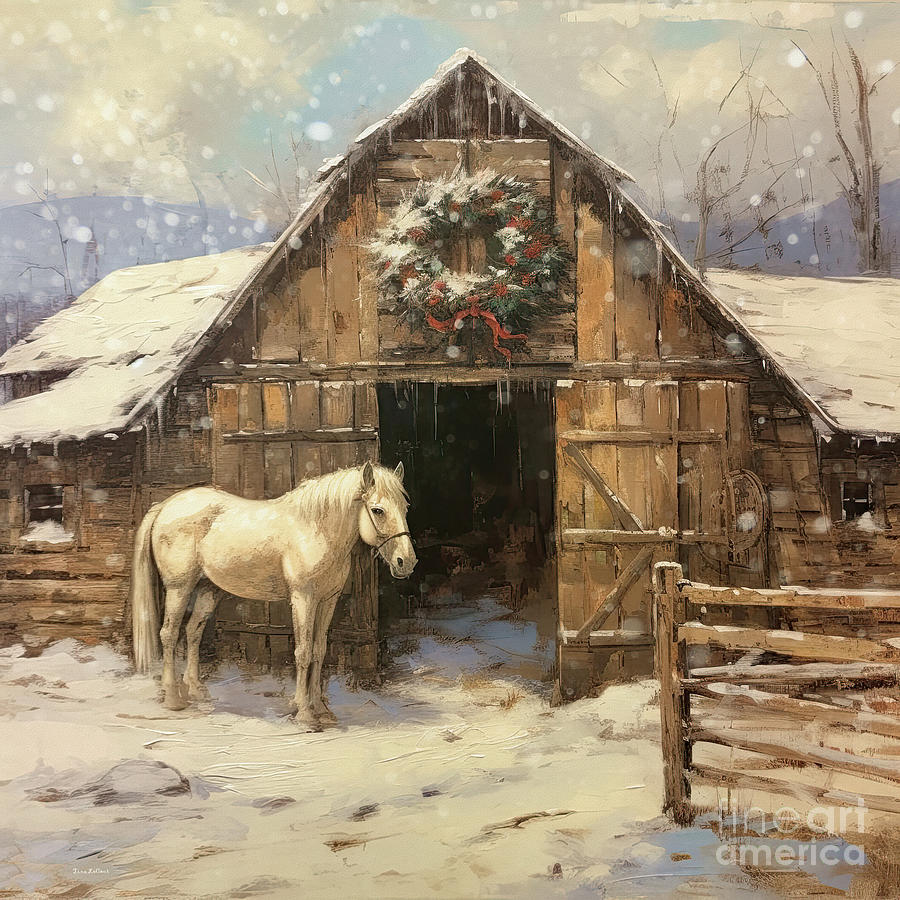 A Horse For Christmas Painting by Tina LeCour