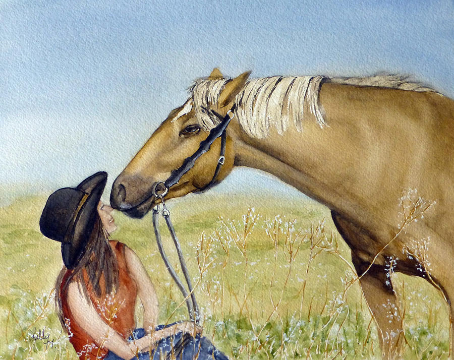 A Horses Bond Painting by Kelly Mills