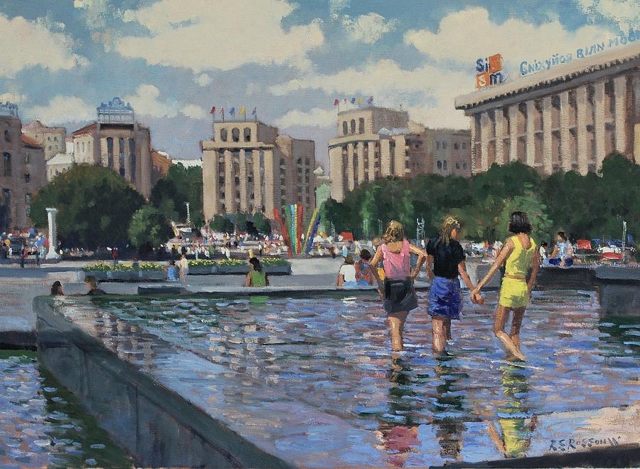 One Beautiful Day in Kyiv Painting by Roelof Rossouw