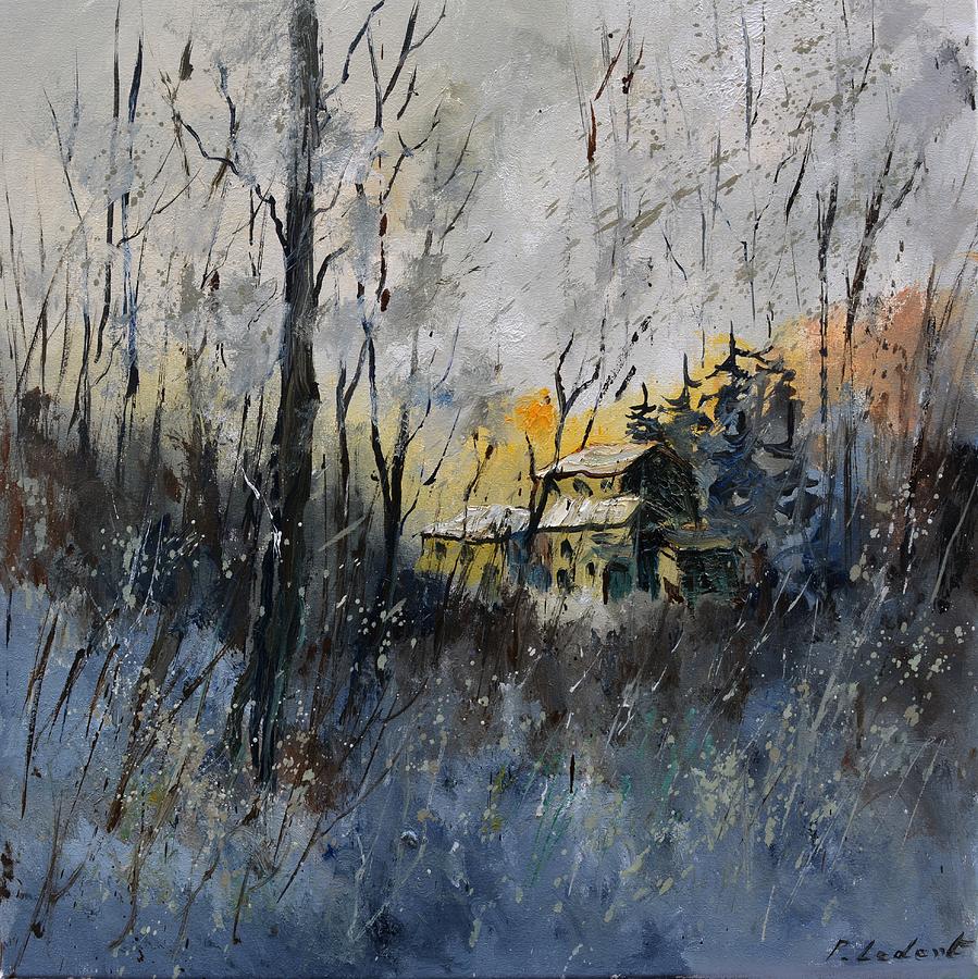 A  huntersshelter Painting by Pol Ledent