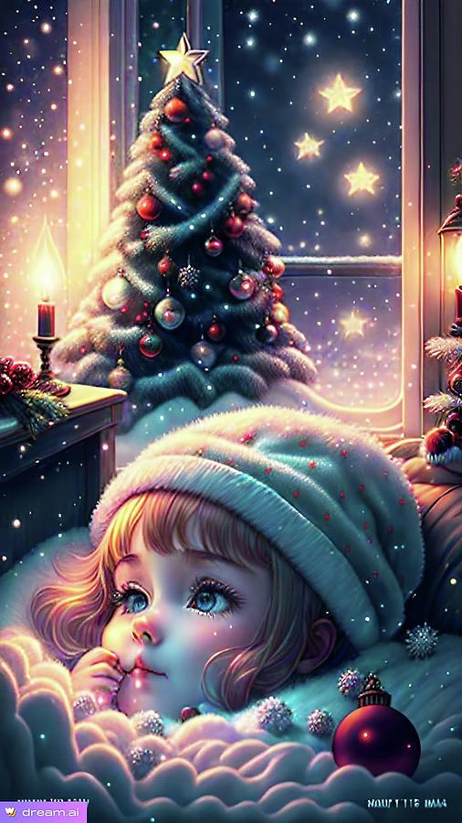 A I A Dreamland Night Before Christmas Digital Art by Denise F Fulmer