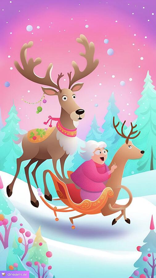 A I Grandma Got Run Over By a Reindeer Digital Art by Denise F Fulmer