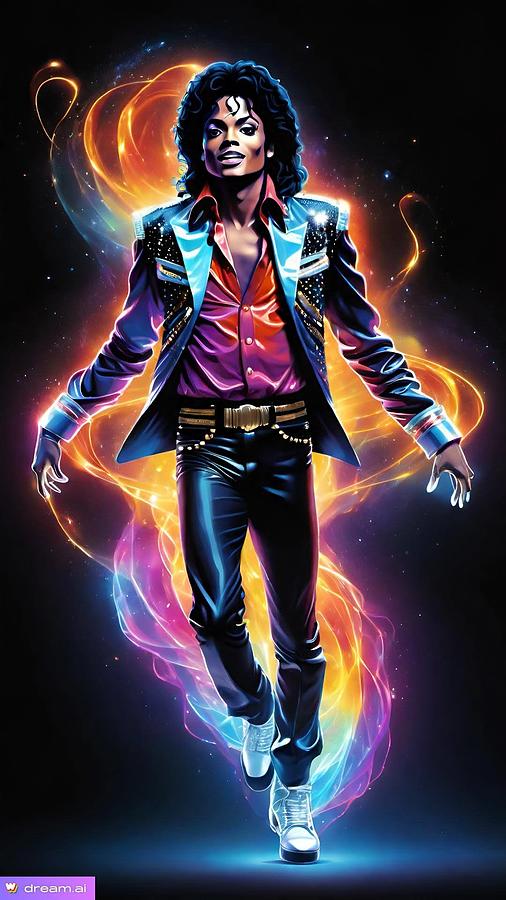 A I Michael Jackson Superstar Digital Art by Denise F Fulmer