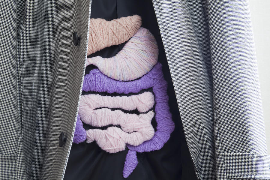 A  jacket with the applique of the internal organs Photograph by Hiroshi Watanabe