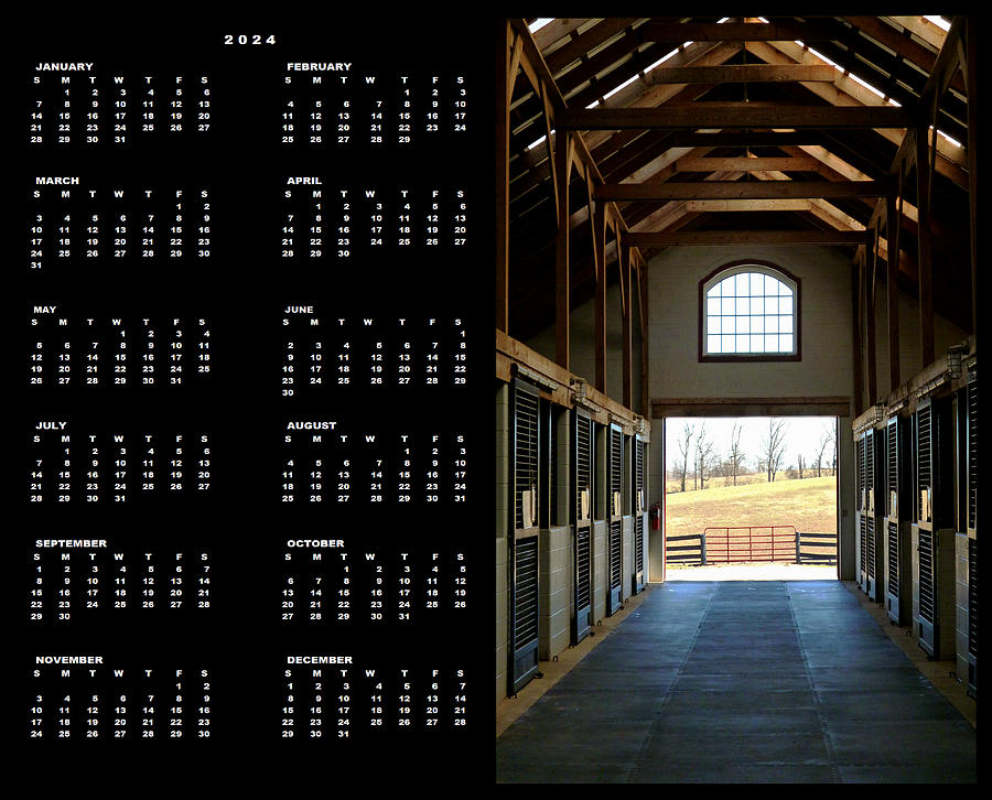 A Kentucky View from the Barn, 2024 Calendar Single Page Photograph by