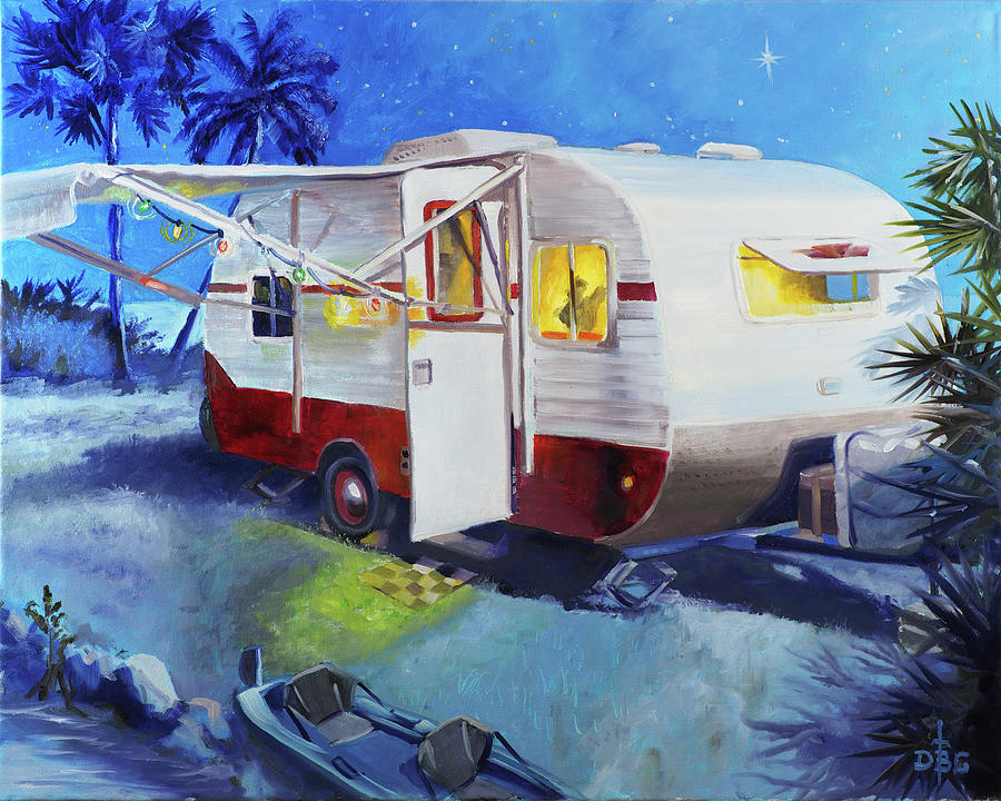 A Key Largo Christmas Painting by David Bader