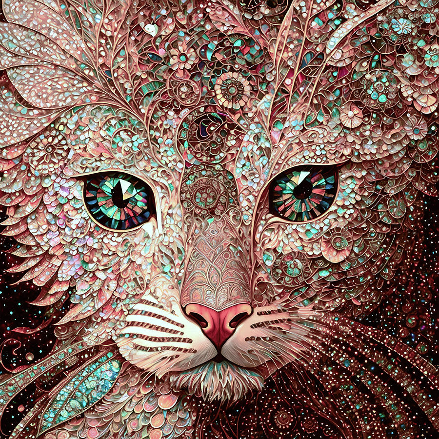 A Kitten Named Coral Digital Art by Peggy Collins