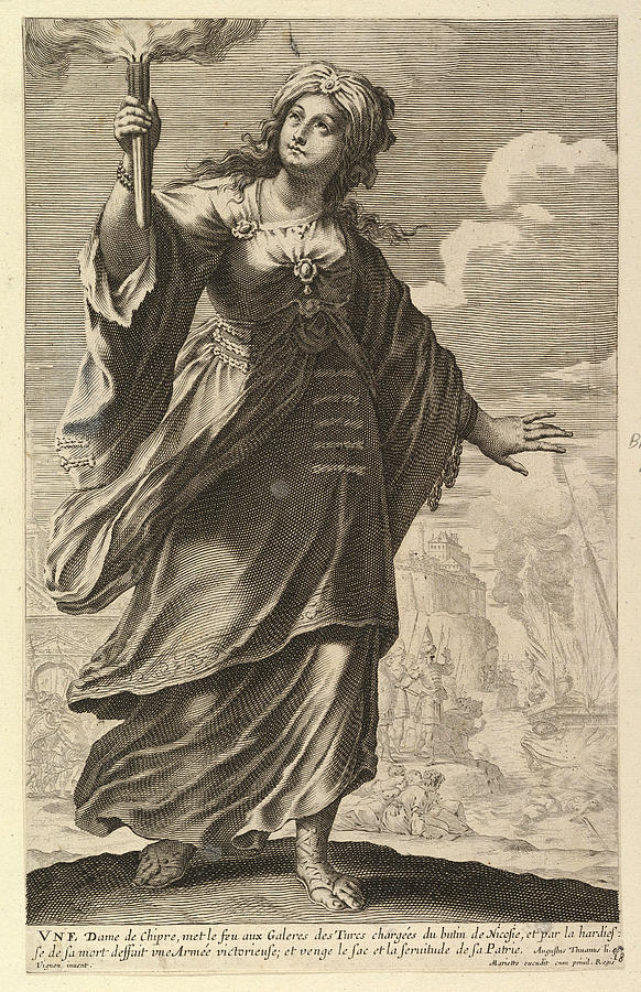 Abraham Bosse Drawing - A Lady of Cyprus  by Abraham Bosse