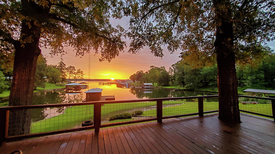 A Lake Deck Light Photograph by Ed Williams