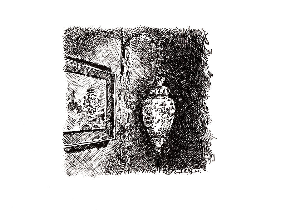 A Lamp in my Artwork Drawing by Joseph A Langley