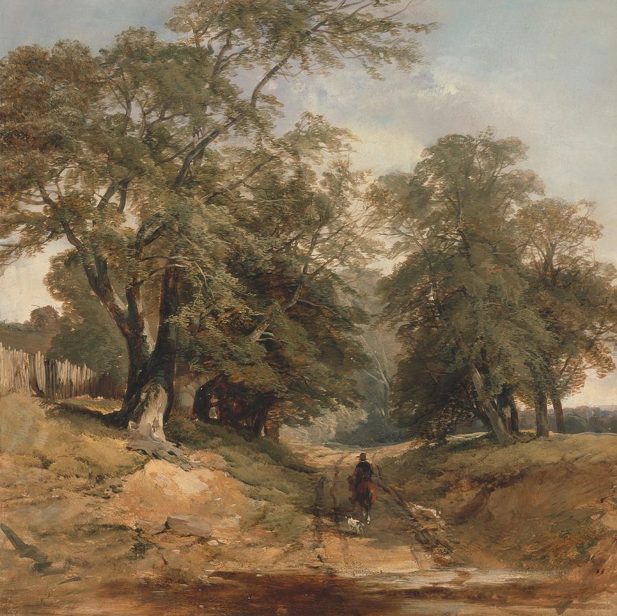 Landscape Painting - A Landscape with a Horseman  by John Middleton