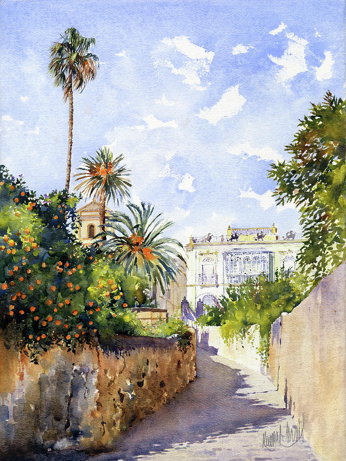 Tree Painting - A Lane In Terque by Margaret Merry