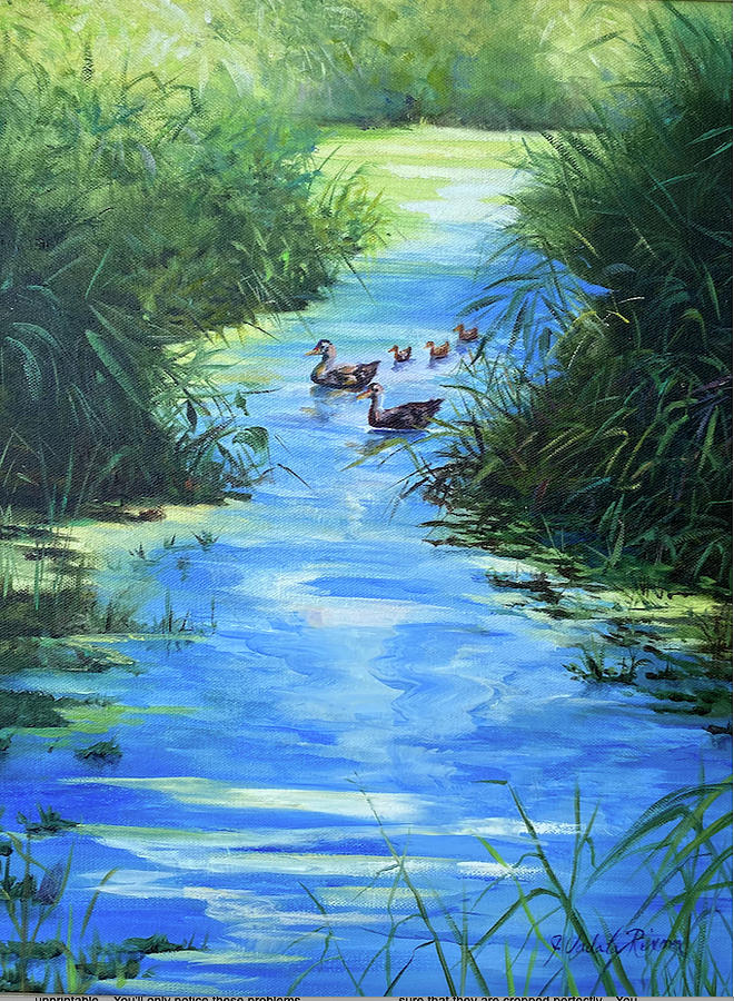 A Lazy Stream Painting by Judy Rixom