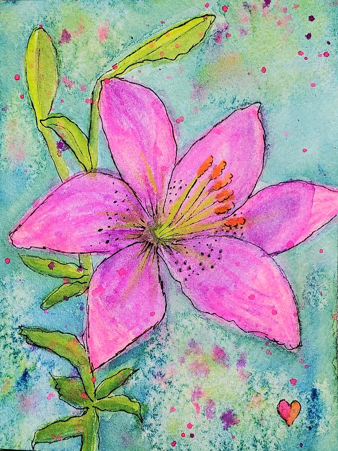 A Lilly for Brenda Painting by Deahn Benware