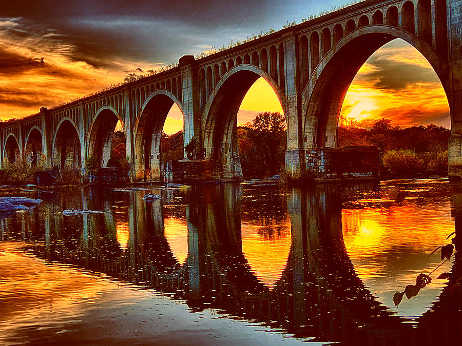 A-Line Bridge at sunset Photograph by Stephen Dorton