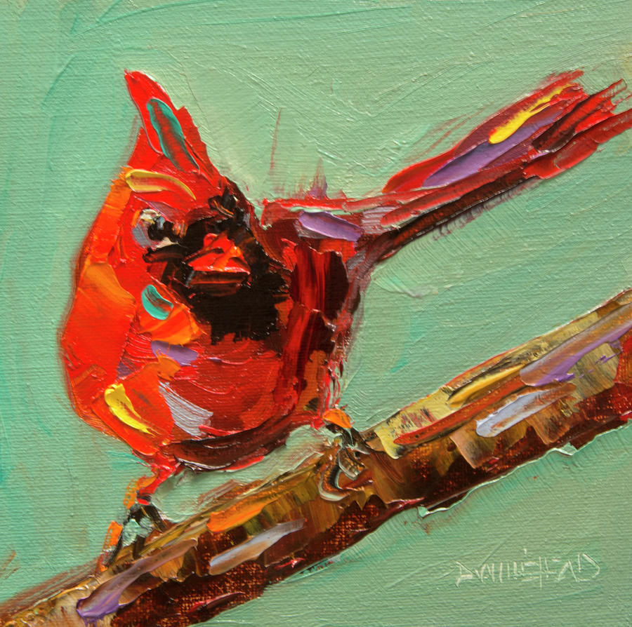 A Little Bit of Red Painting by Diane Whitehead
