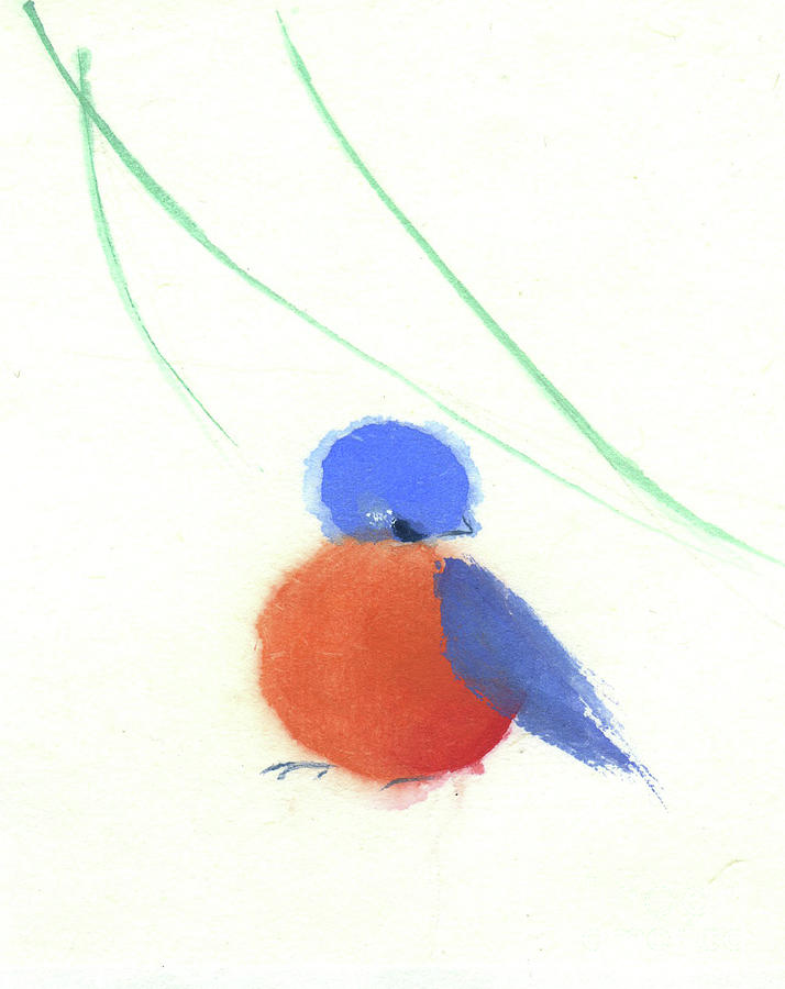 A Little Bluebird II Painting by Mui-Joo Wee