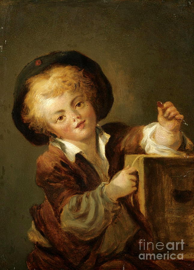 A Little Boy with a Curiosity Painting by Jean-Honore Fragonard