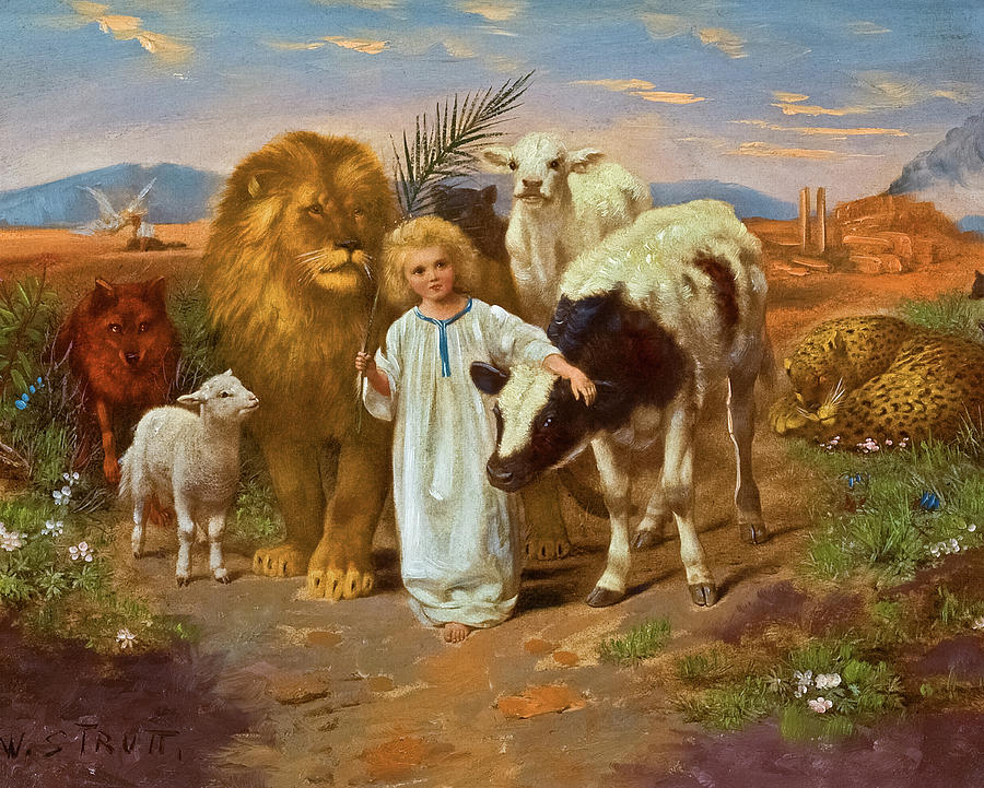 Jesus Christ Painting - A Little Child Shall Lead Them by William Strutt