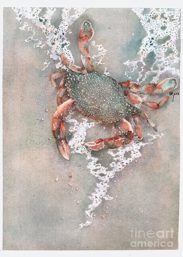 A Little Crab Painting by Hilda Wagner
