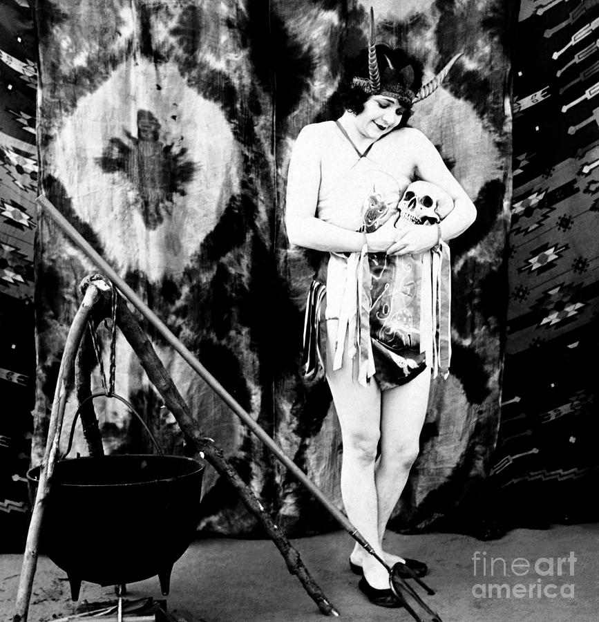 A Little Devil - 1924 Flapper Photograph by Sad Hill - Bizarre Los Angeles Archive