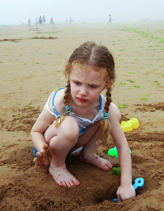 A Little Girl at the Beach by Derrick Neill