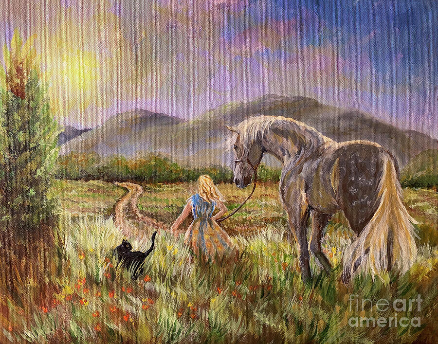 A Little Girls Dream Painting by Melinda Hughes-Berland A Little Girls Dream Painting by Melinda Hughes-Berland