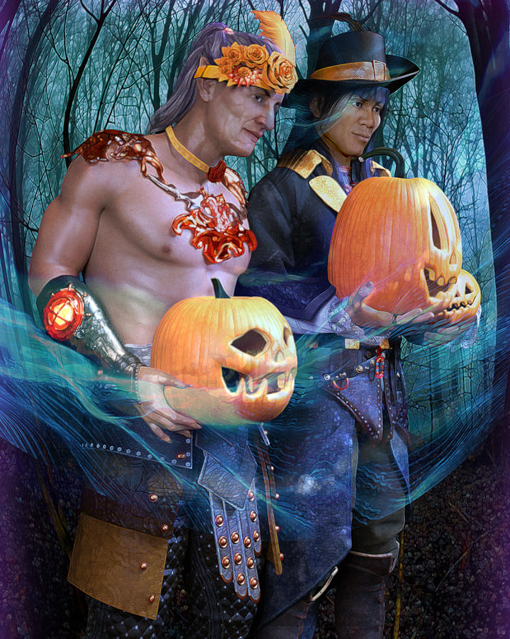 A little Halloween magic Digital Art by Suzanne Silvir