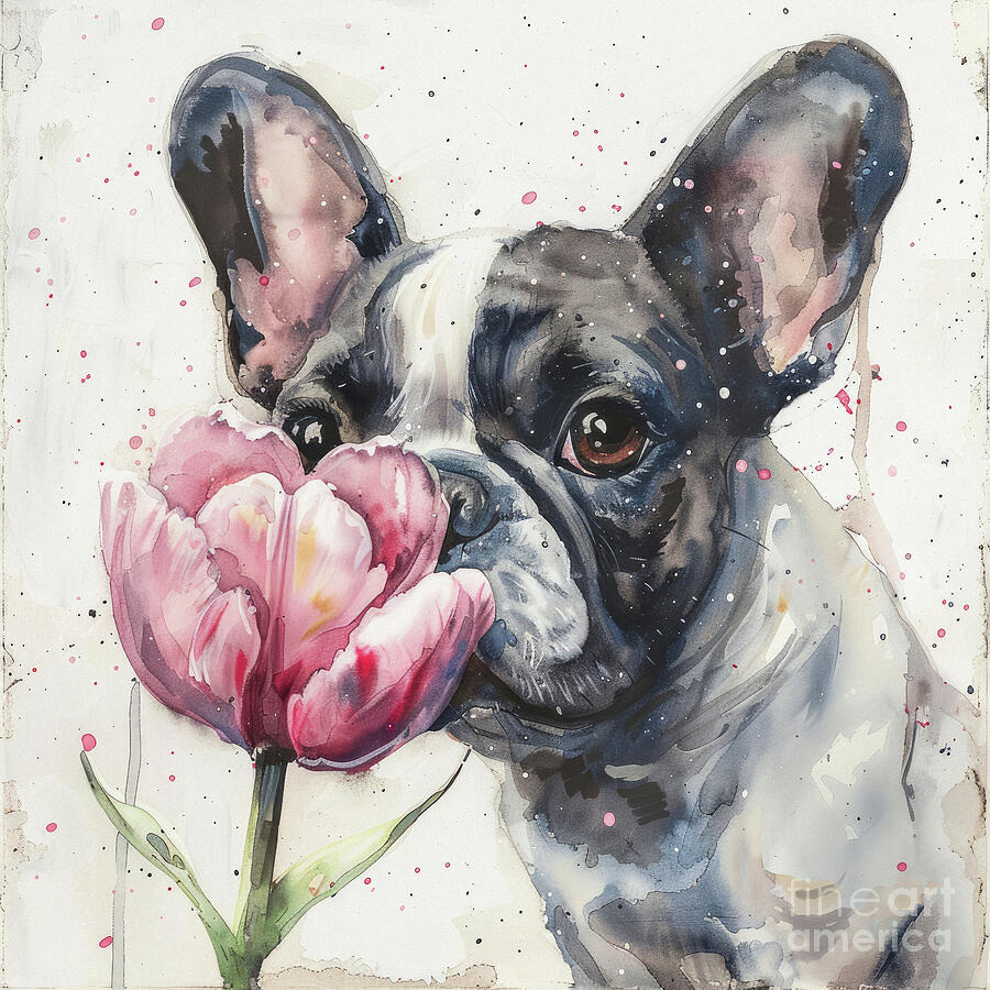 A Little Sniff Of The Tulips Painting