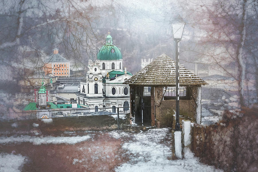 A Little Snow in Salzburg  Photograph by Carol Japp