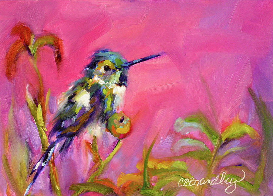 Colorful Bird Painting - A Little Sparkle by Chris Brandley