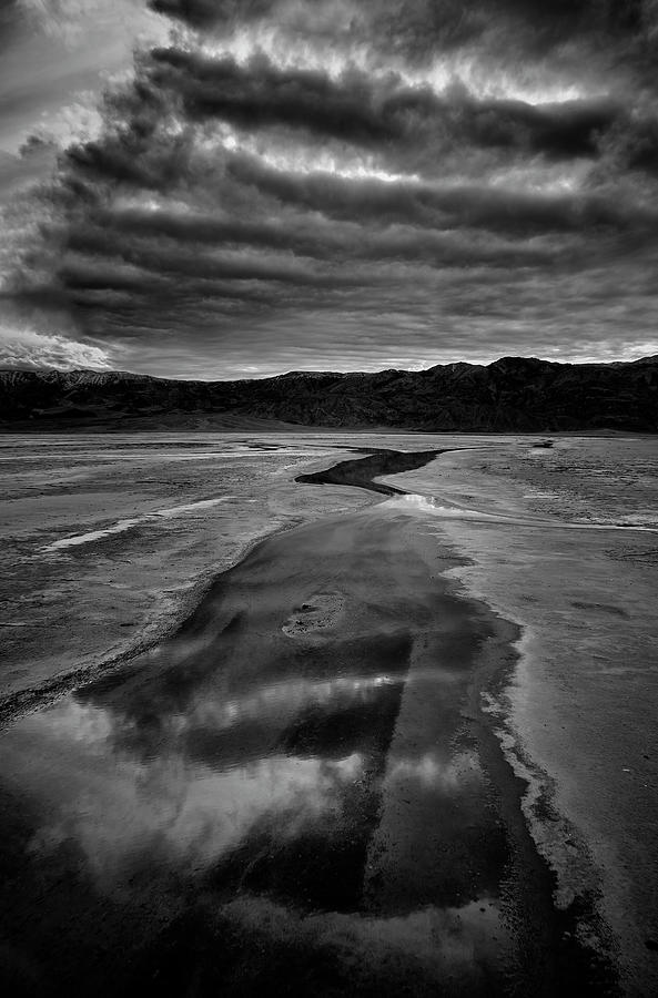 A little Water in Death Valley Photograph by Jon Glaser
