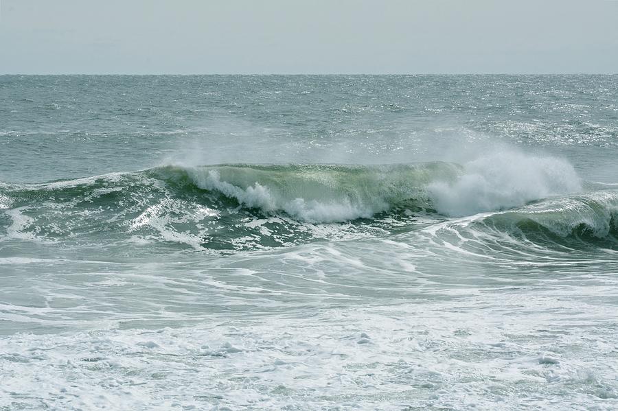 A Little Wave Action - Jersey Shore Photograph by Angie Tirado