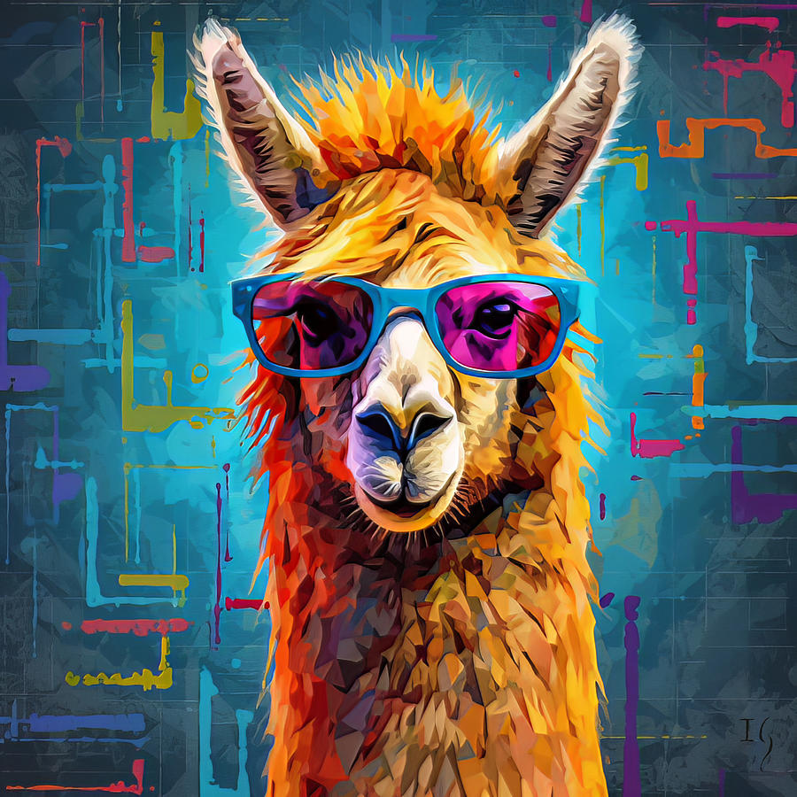 A Llama's Urban Beat Mixed Media by Ivan Guaderrama - Fine Art America