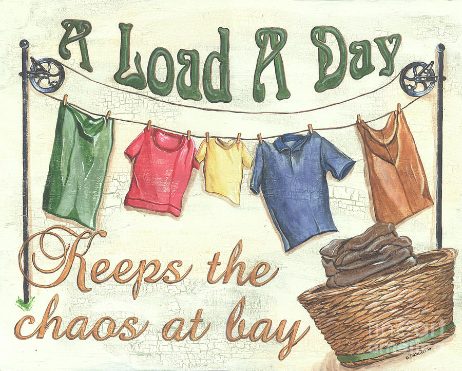 Laundry Painting - A Load A Day by Debbie DeWitt