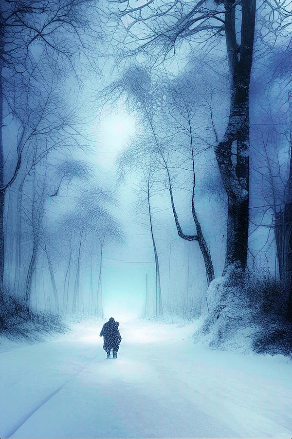 A lone Figure in the Cold. Photograph by Reynaldo Williams