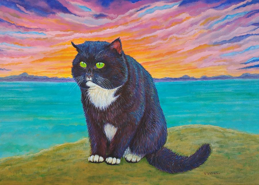 A Lonely Cat Painting