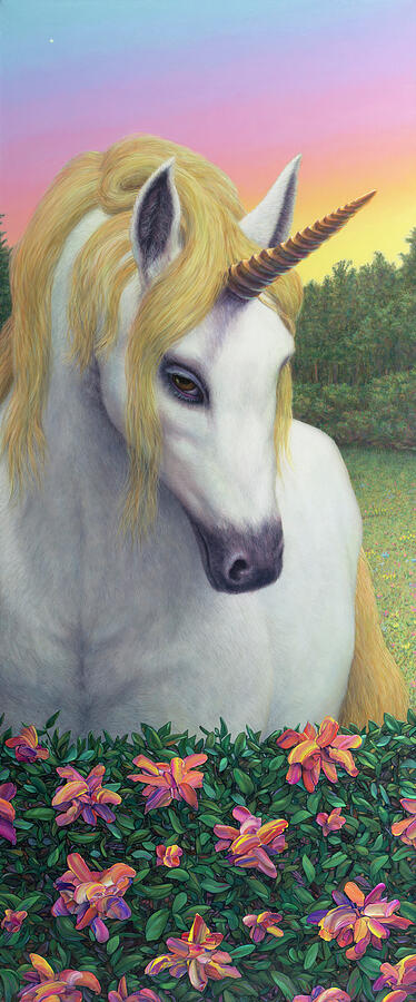 A Lonesome Unicorn Painting by James W Johnson