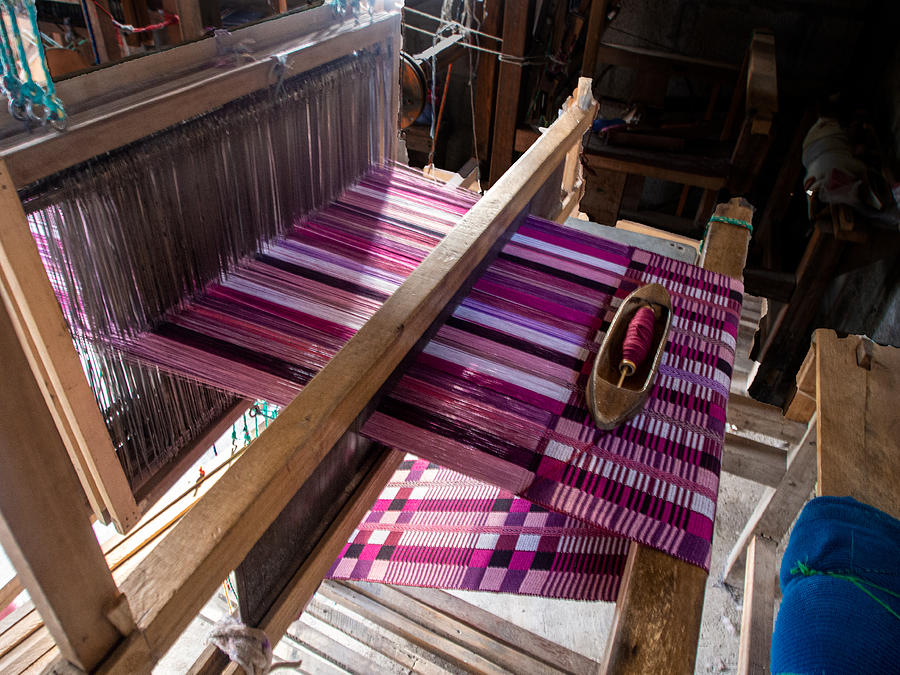 A Loom with an Unfinished Cloth Photograph by L Bosco