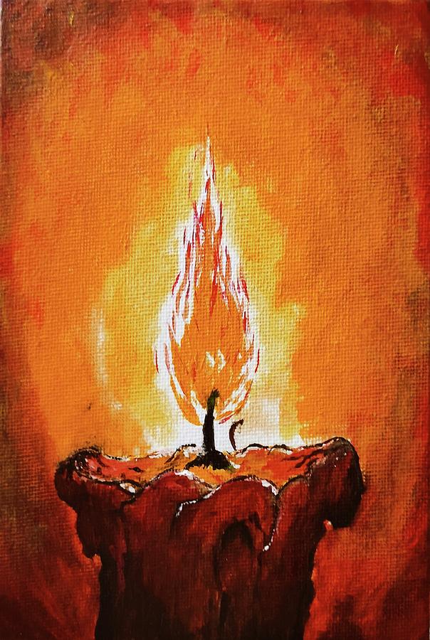 A Lovely Flame Painting by Martin Vassilev - Fine Art America